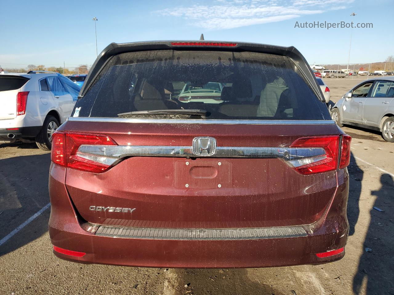 2019 Honda Odyssey Ex Maroon vin: 5FNRL6H5XKB073835