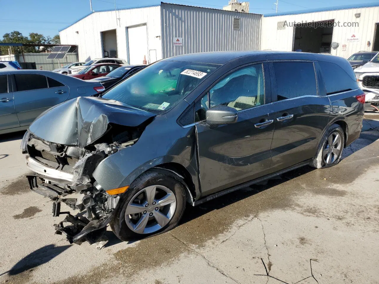 2020 Honda Odyssey Ex Gray vin: 5FNRL6H5XLB049830