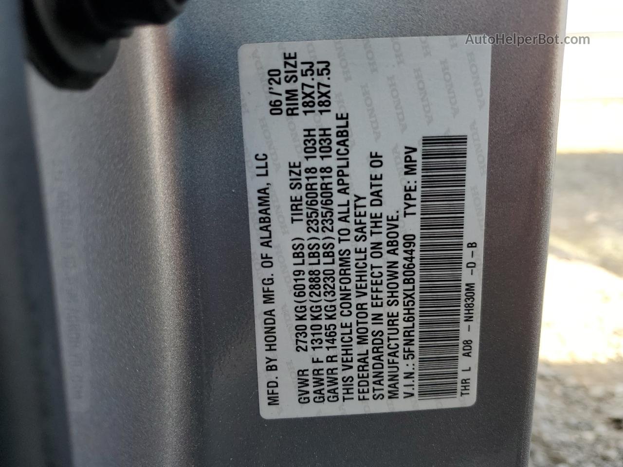 2020 Honda Odyssey Ex Silver vin: 5FNRL6H5XLB064490
