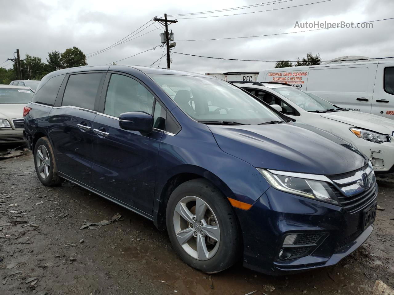 2019 Honda Odyssey Exl Blue vin: 5FNRL6H70KB009854