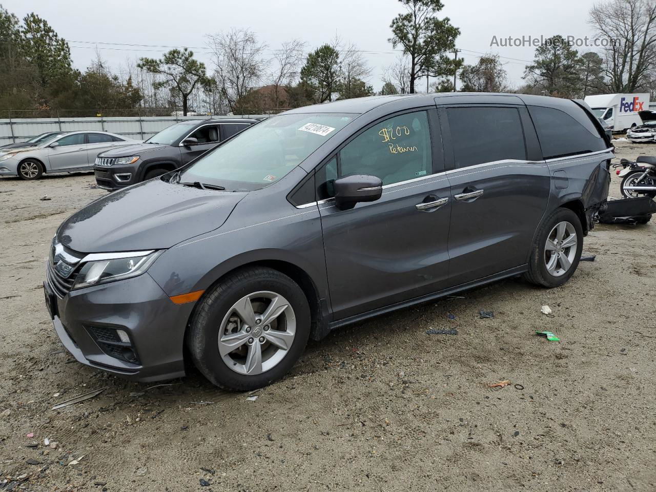 2019 Honda Odyssey Exl Серый vin: 5FNRL6H70KB089317