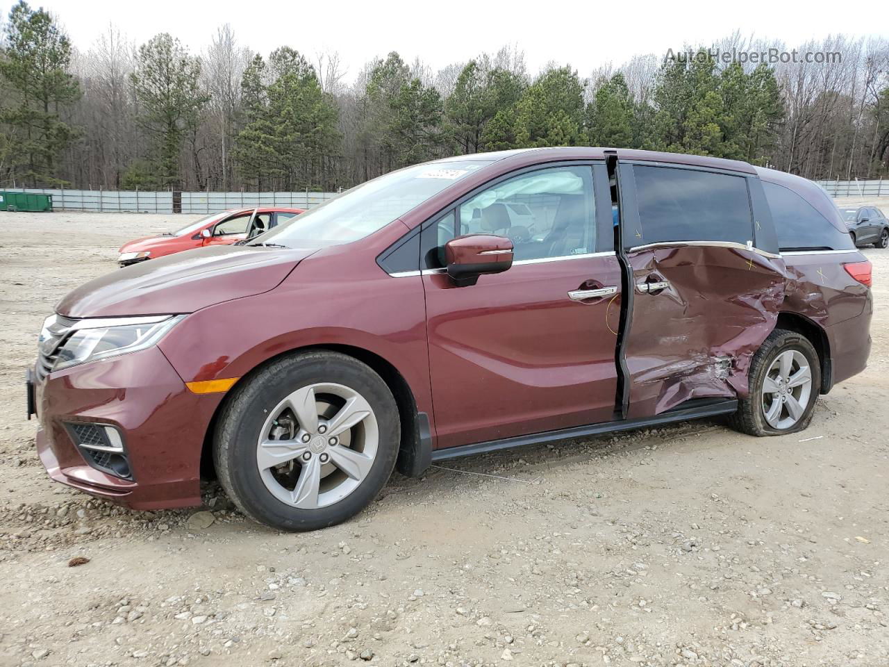 2020 Honda Odyssey Exl Burgundy vin: 5FNRL6H70LB049188