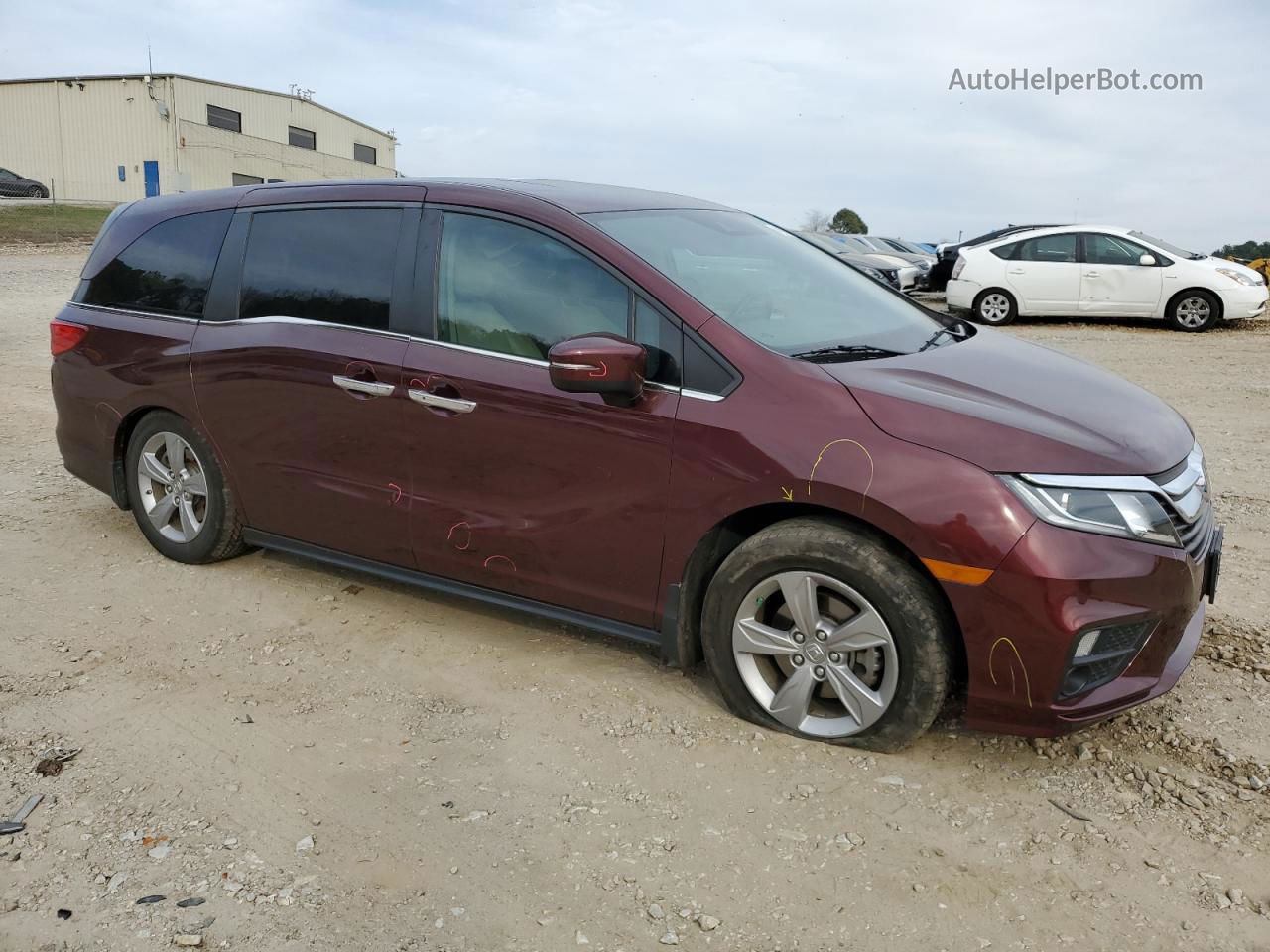 2020 Honda Odyssey Exl Burgundy vin: 5FNRL6H70LB049188