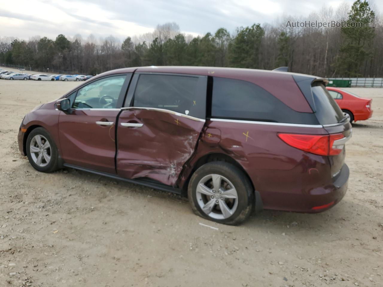 2020 Honda Odyssey Exl Burgundy vin: 5FNRL6H70LB049188