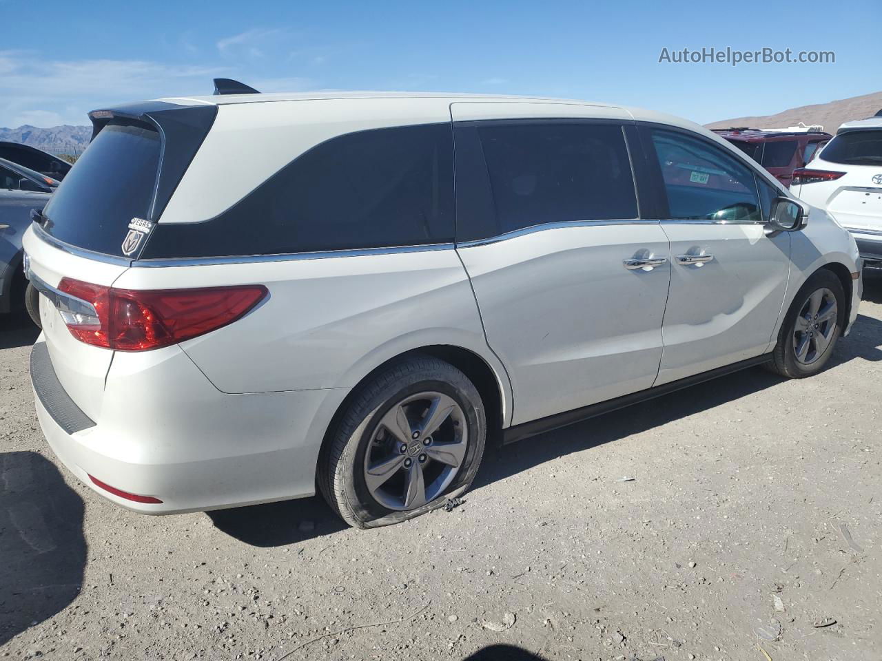 2019 Honda Odyssey Exl White vin: 5FNRL6H71KB043656