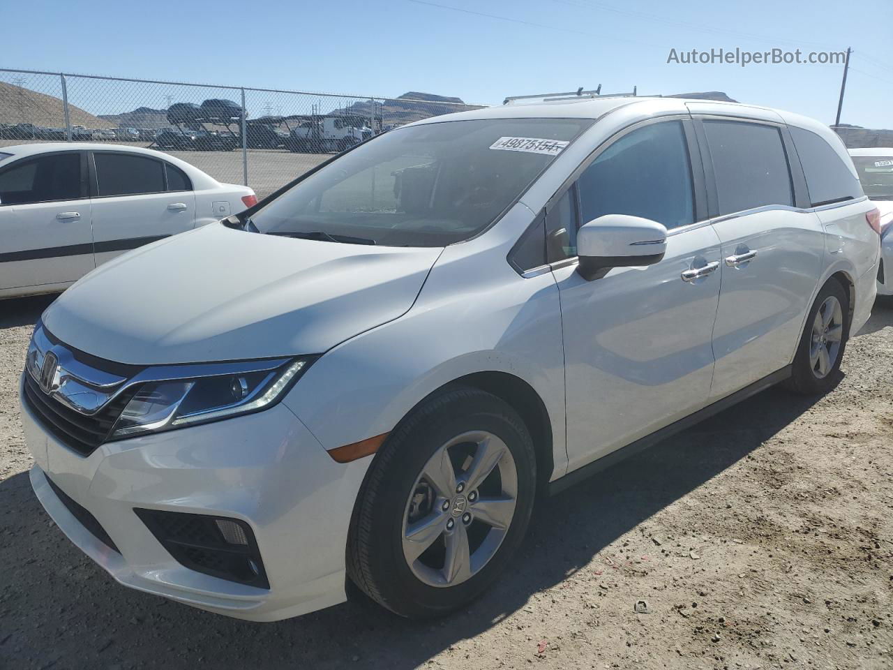 2019 Honda Odyssey Exl White vin: 5FNRL6H71KB043656