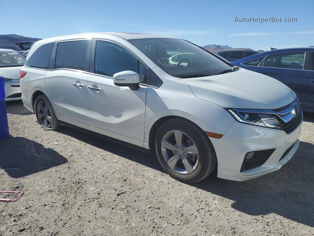 2019 Honda Odyssey Exl White vin: 5FNRL6H71KB043656