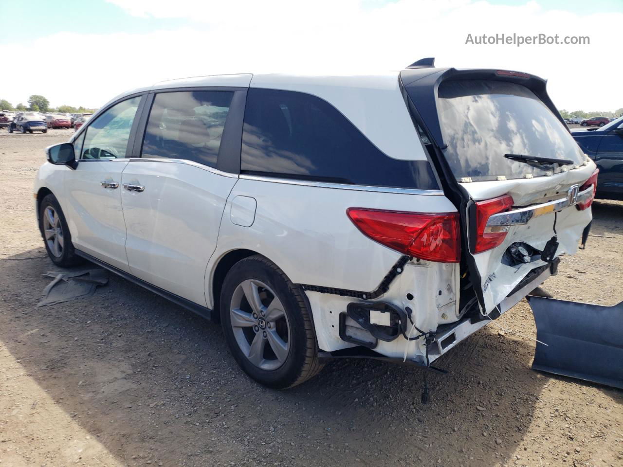 2019 Honda Odyssey Exl White vin: 5FNRL6H71KB104911