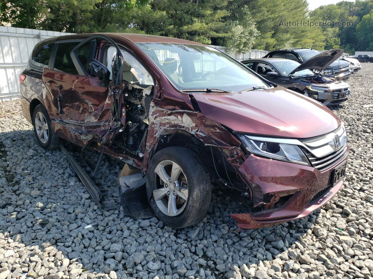 2020 Honda Odyssey Exl Burgundy vin: 5FNRL6H71LB051421