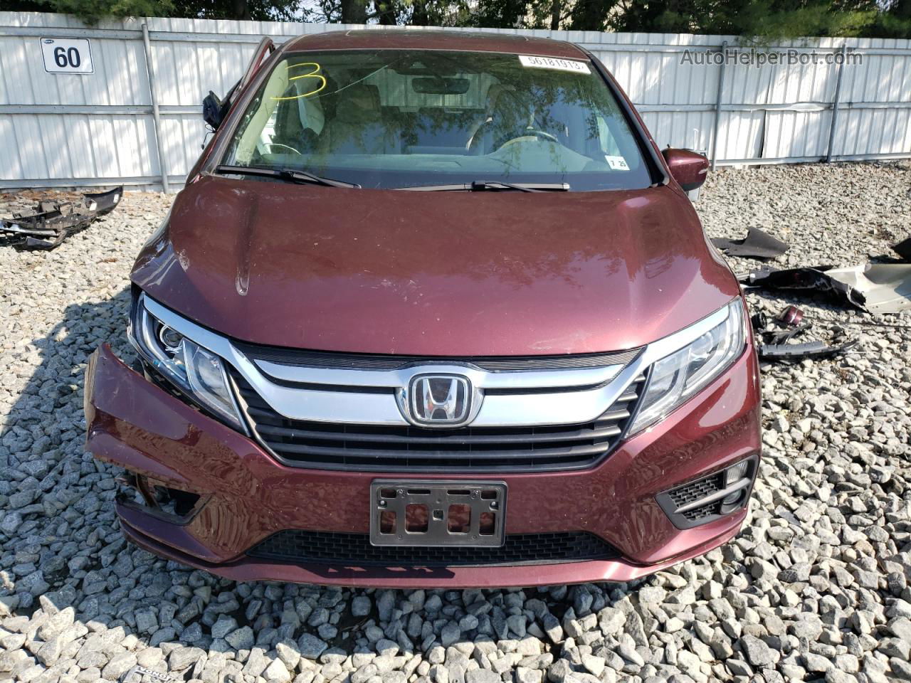 2020 Honda Odyssey Exl Burgundy vin: 5FNRL6H71LB051421