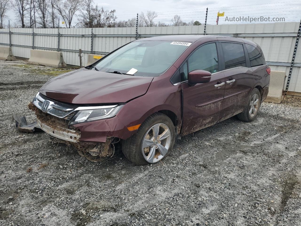 2020 Honda Odyssey Exl Burgundy vin: 5FNRL6H71LB053802