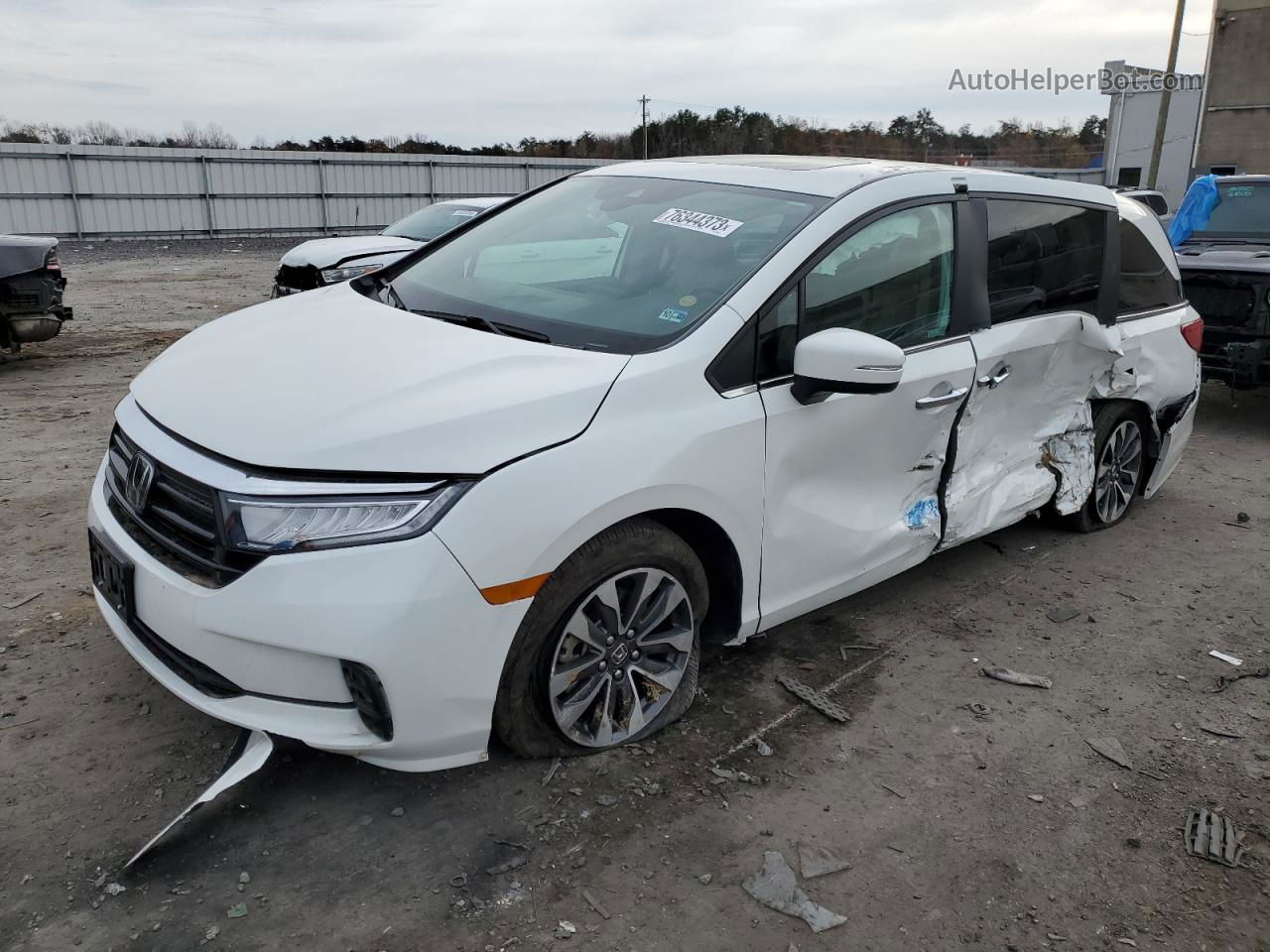 2021 Honda Odyssey Exl Белый vin: 5FNRL6H71MB024205