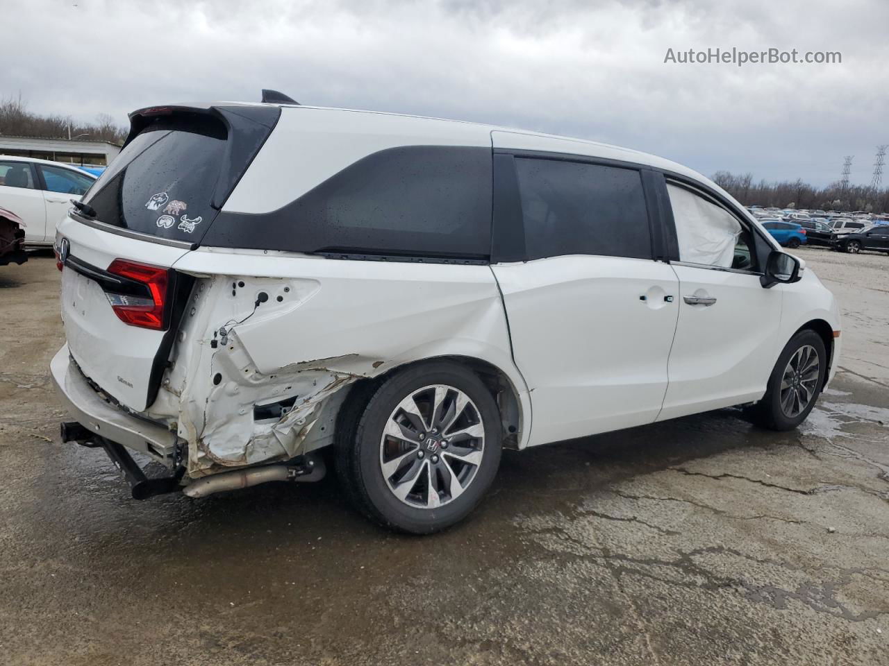 2021 Honda Odyssey Exl White vin: 5FNRL6H71MB024821