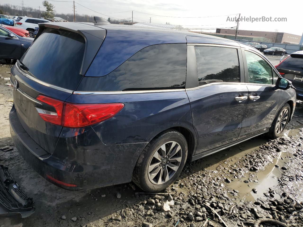 2021 Honda Odyssey Exl Blue vin: 5FNRL6H71MB034605