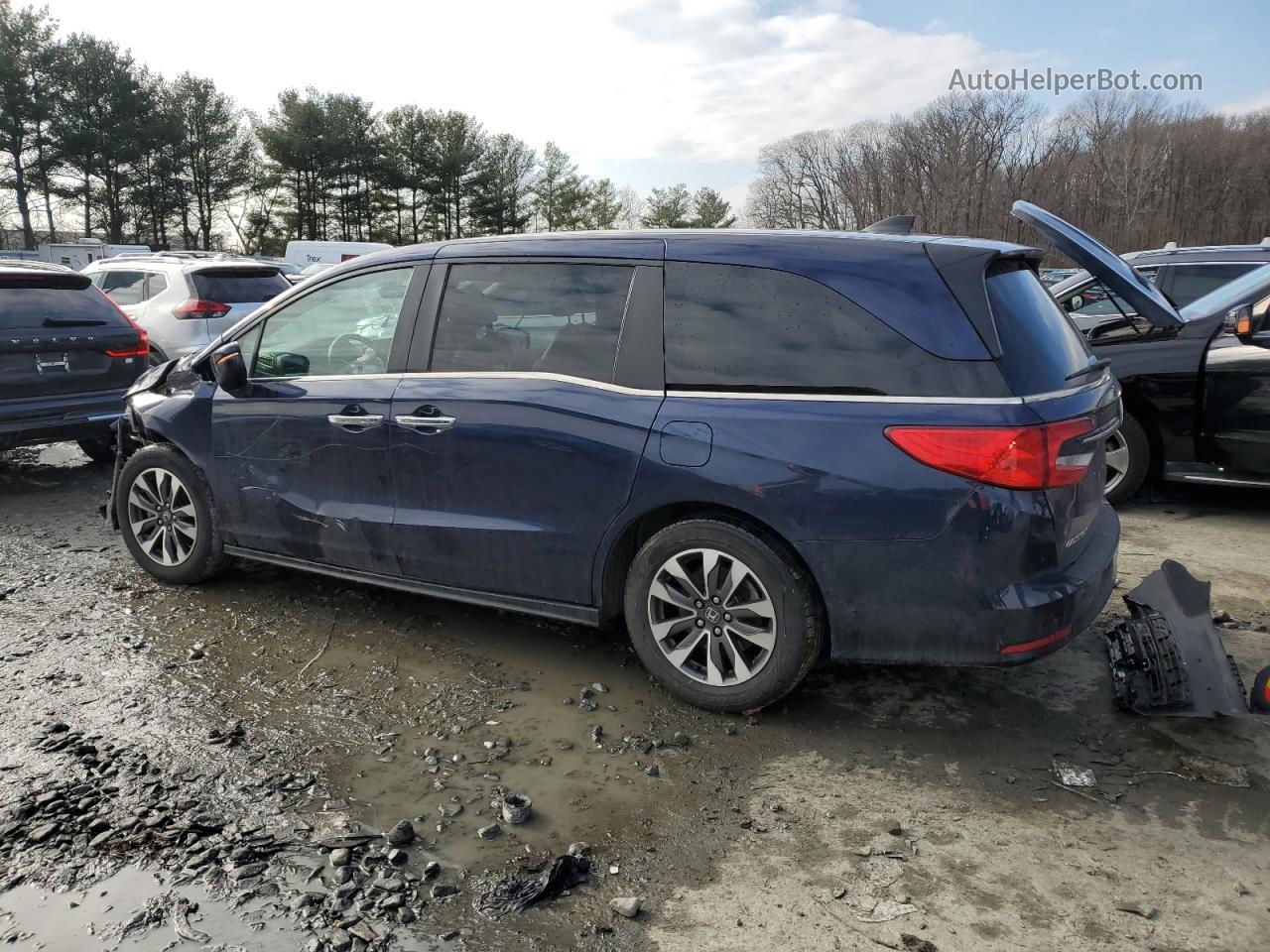 2021 Honda Odyssey Exl Blue vin: 5FNRL6H71MB034605