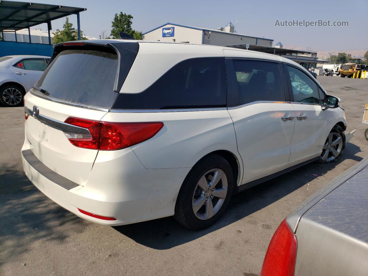 2019 Honda Odyssey Exl White vin: 5FNRL6H72KB009791