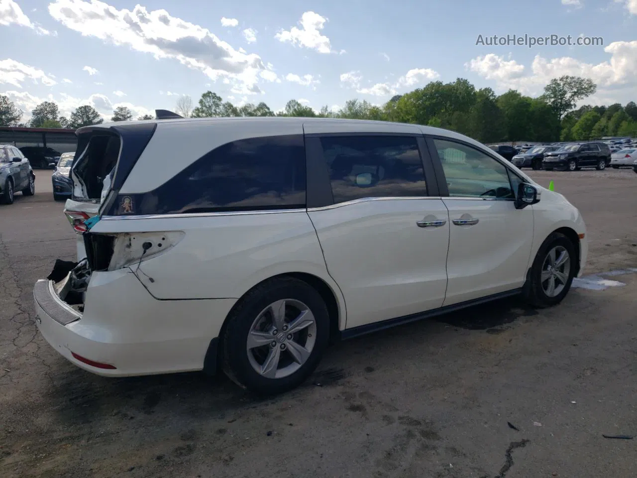 2019 Honda Odyssey Exl White vin: 5FNRL6H72KB066363