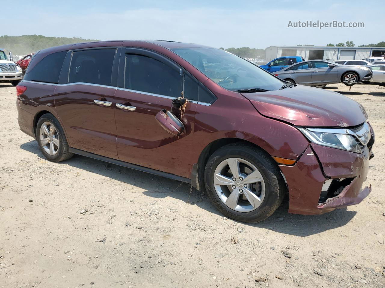 2020 Honda Odyssey Exl Бордовый vin: 5FNRL6H72LB024289