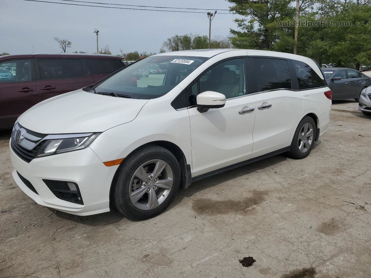 2020 Honda Odyssey Exl White vin: 5FNRL6H72LB036796