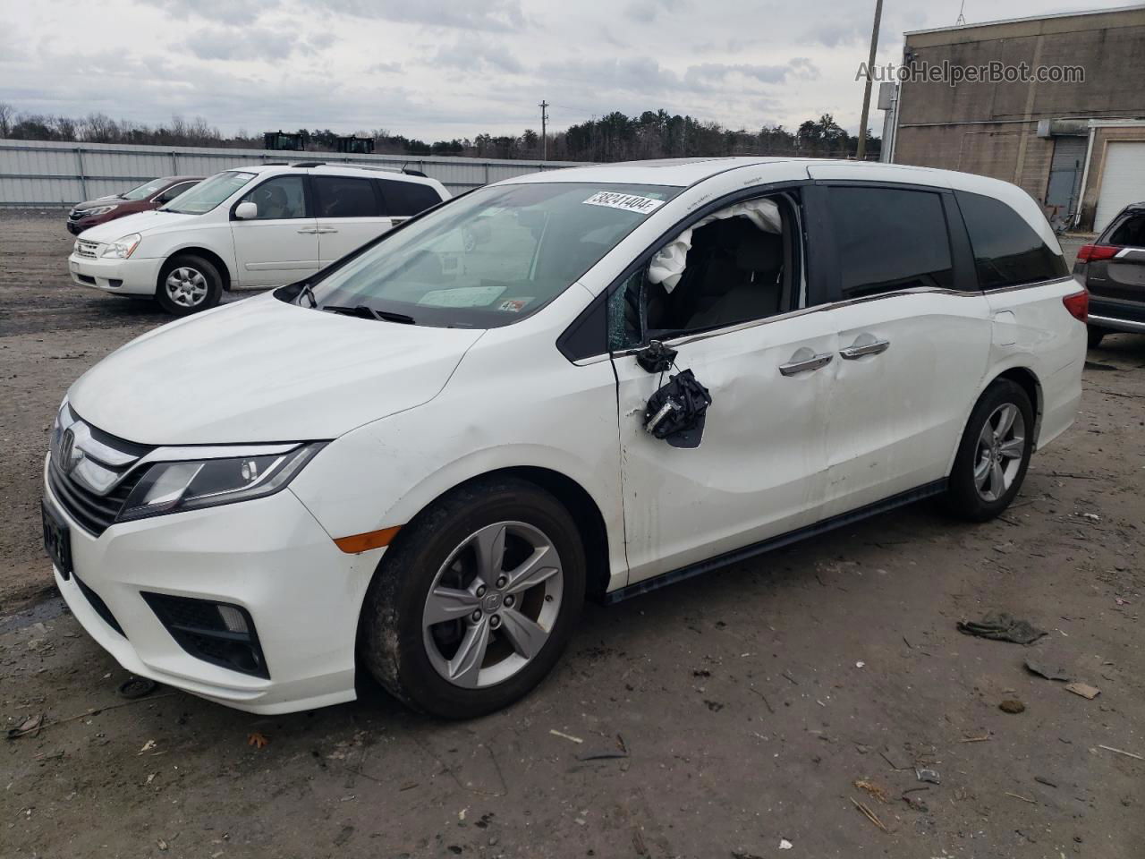 2020 Honda Odyssey Exl White vin: 5FNRL6H72LB037348