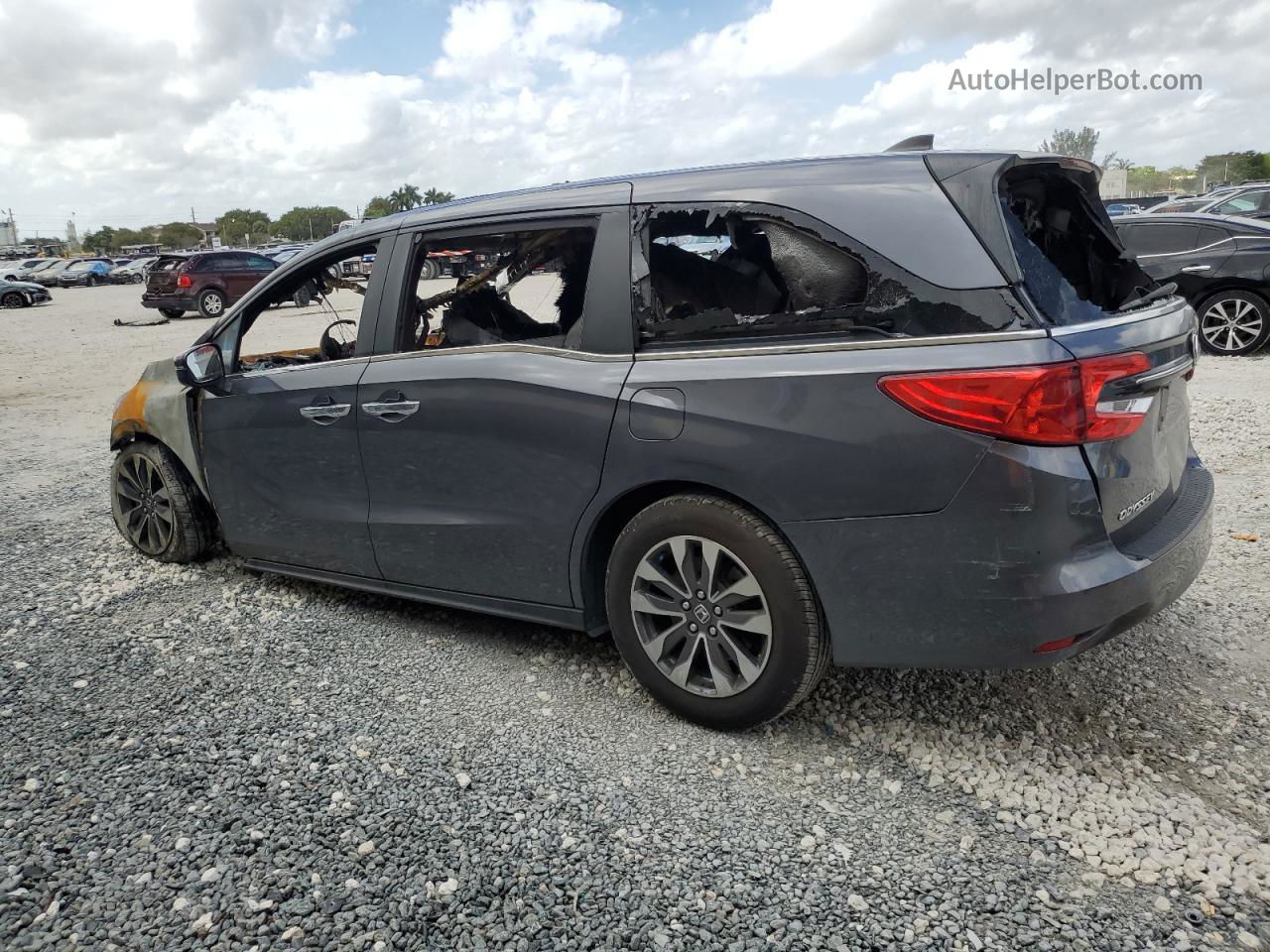 2021 Honda Odyssey Exl Gray vin: 5FNRL6H72MB013830