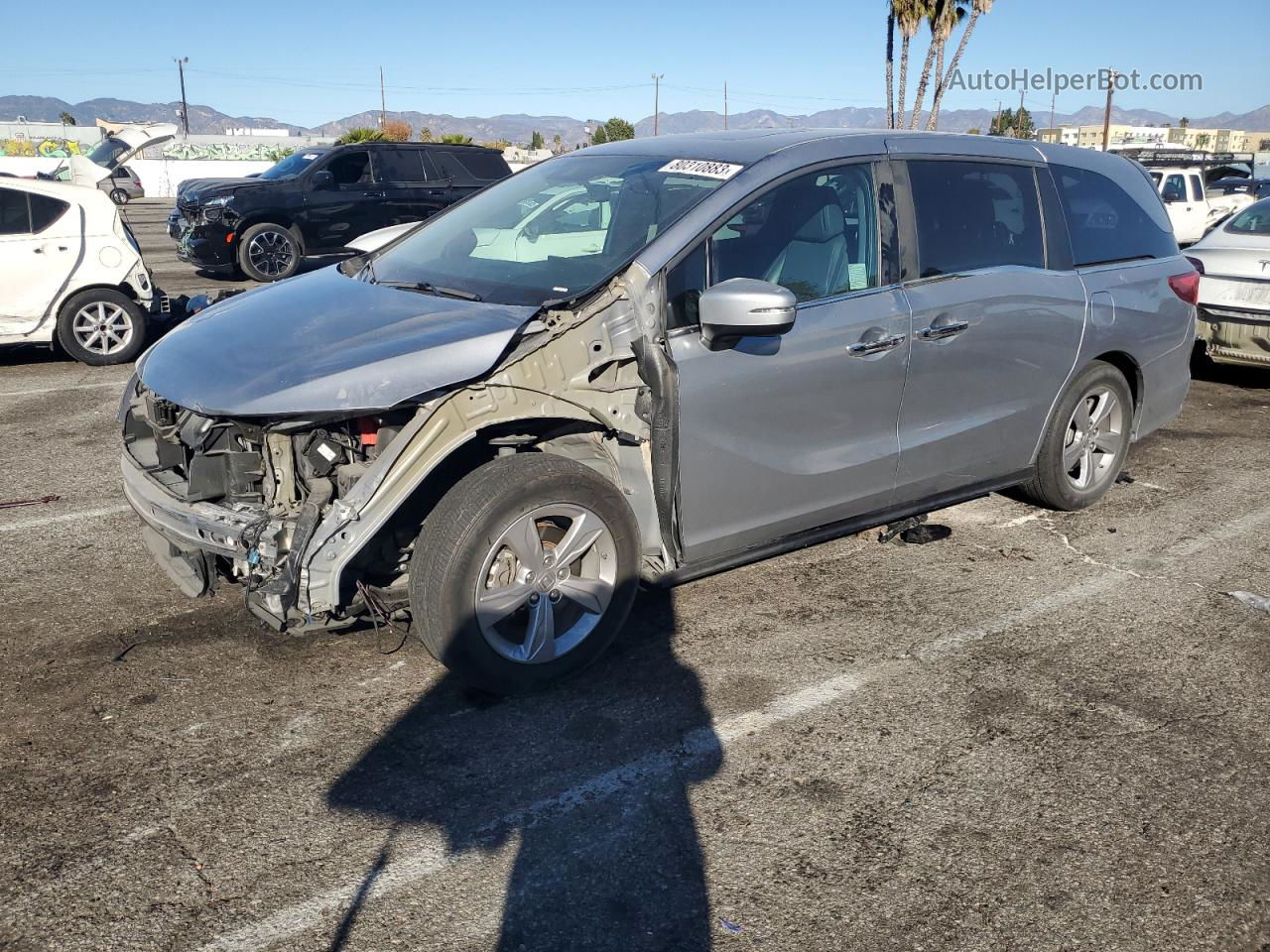 2019 Honda Odyssey Exl Silver vin: 5FNRL6H73KB047823