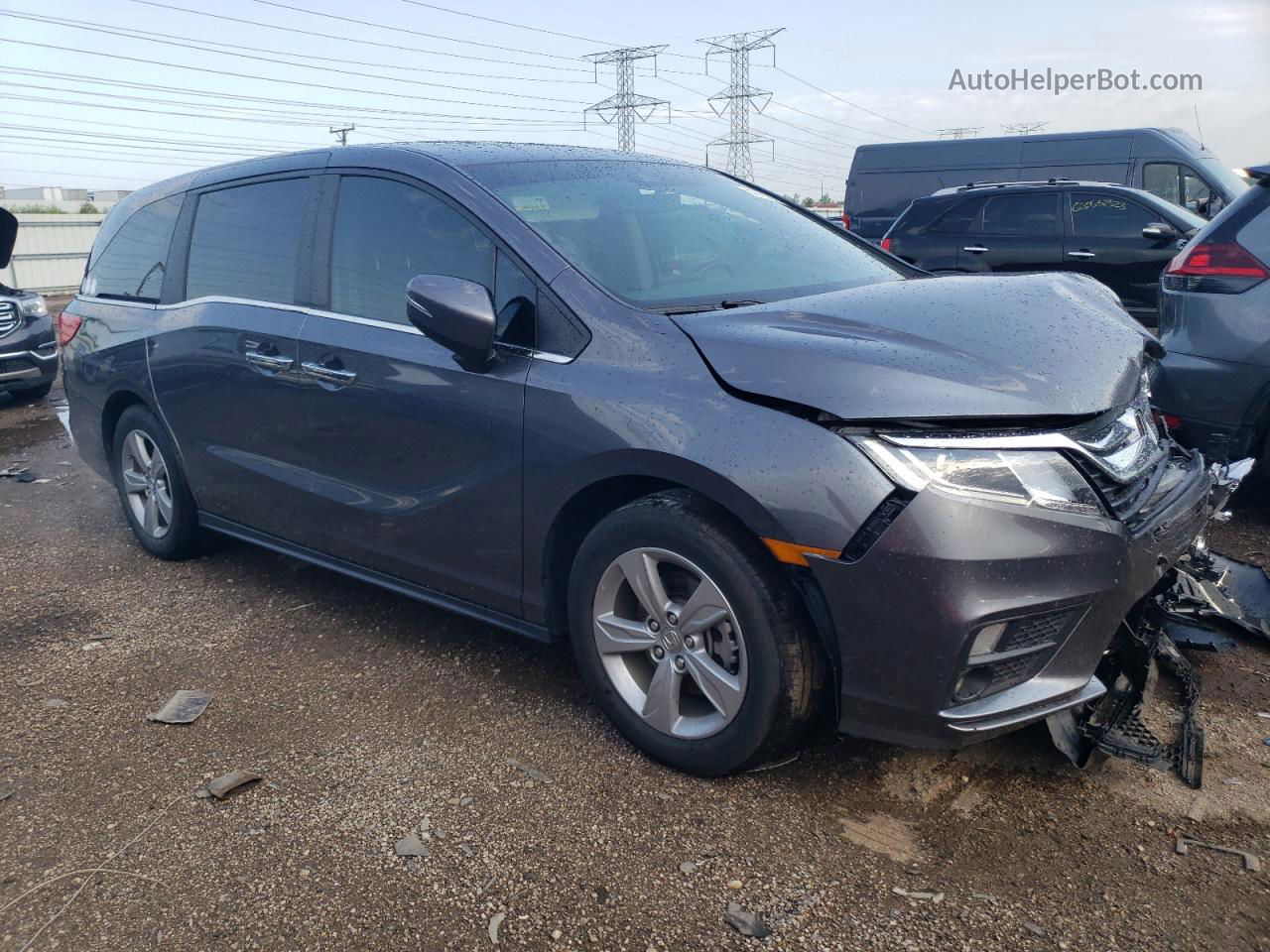 2019 Honda Odyssey Exl Gray vin: 5FNRL6H73KB092194