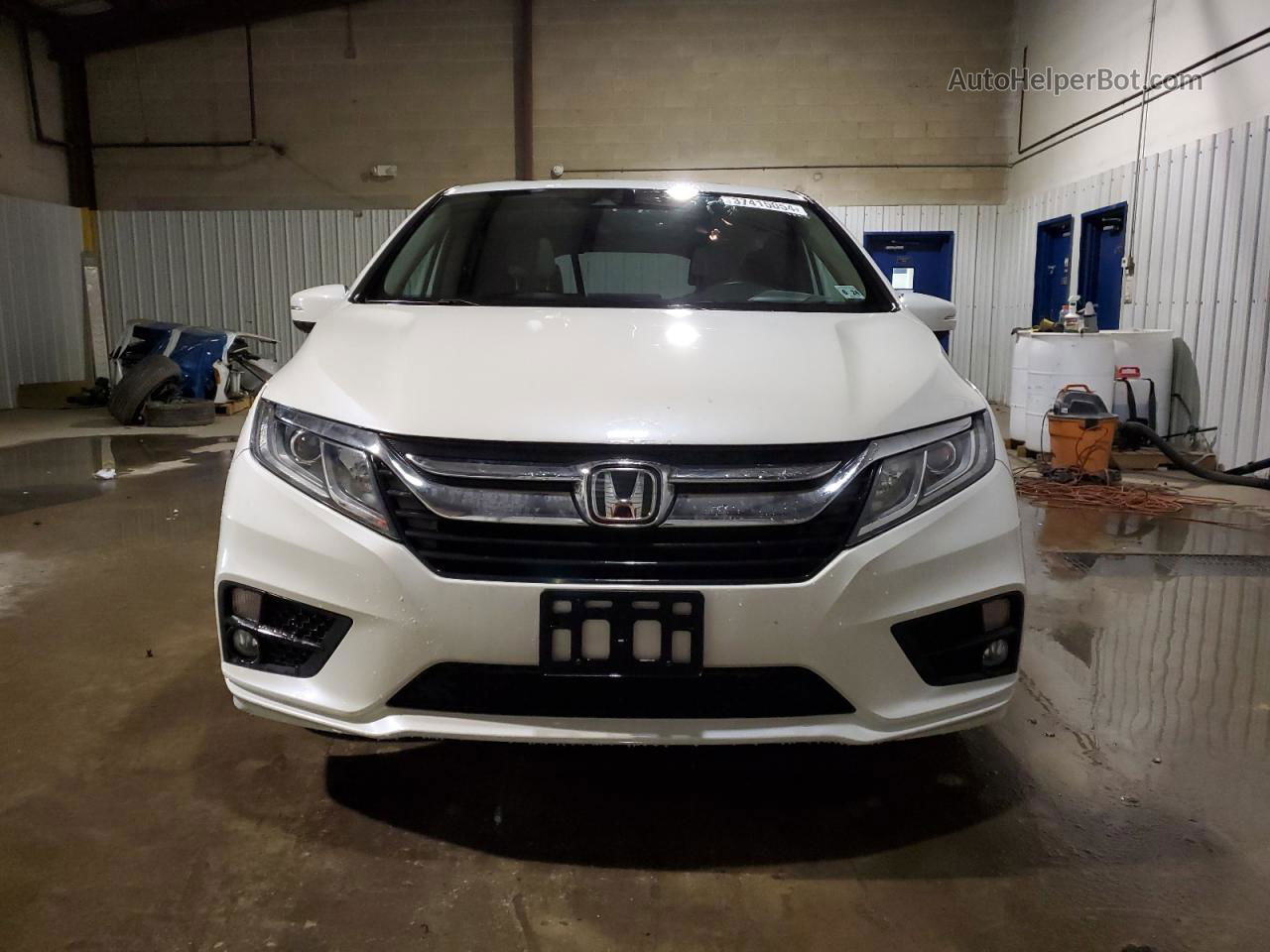 2019 Honda Odyssey Exl White vin: 5FNRL6H73KB111679