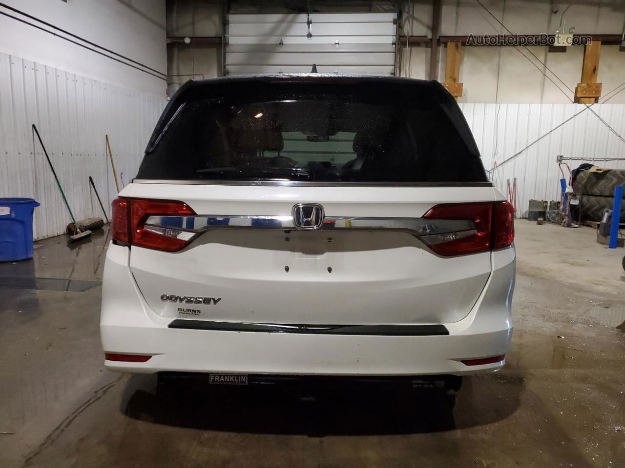 2019 Honda Odyssey Exl White vin: 5FNRL6H73KB111679