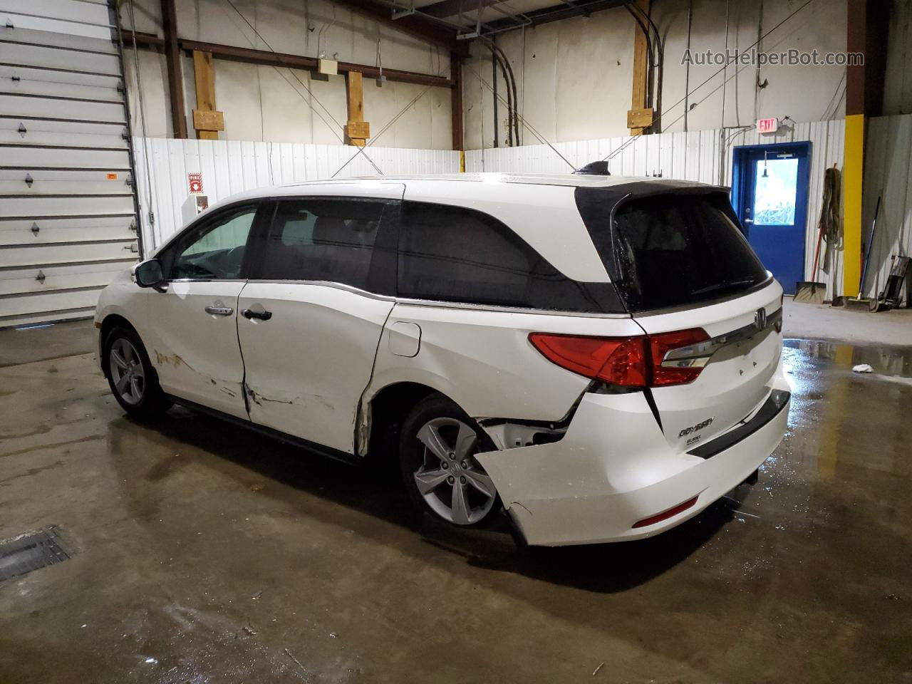 2019 Honda Odyssey Exl White vin: 5FNRL6H73KB111679