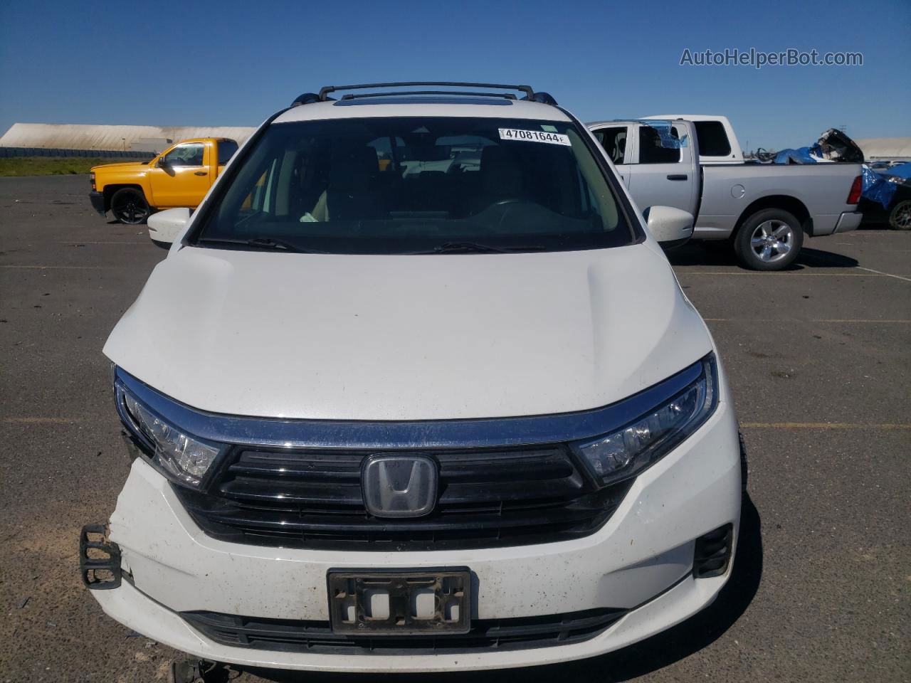 2021 Honda Odyssey Exl White vin: 5FNRL6H73MB014128