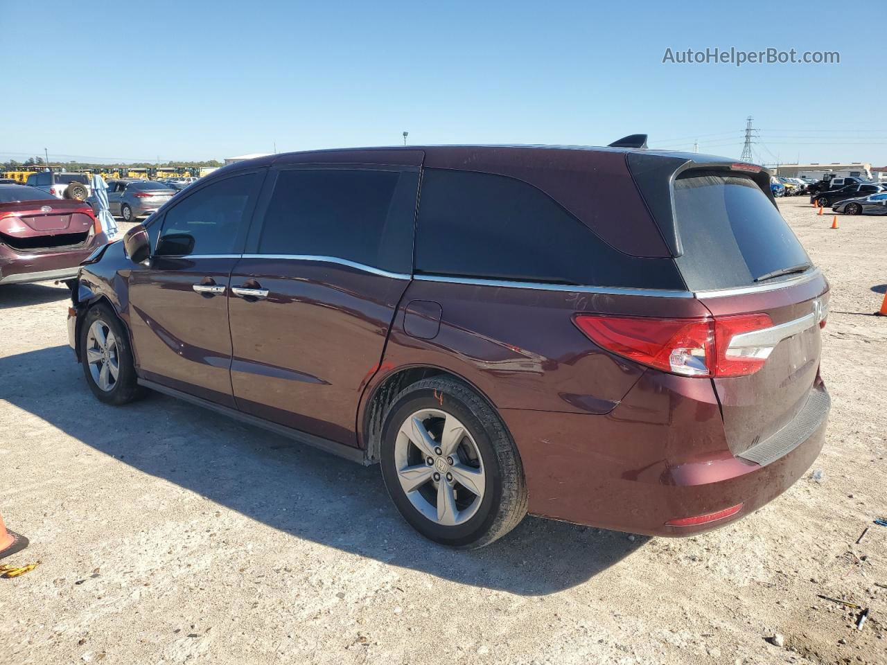 2019 Honda Odyssey Exl Burgundy vin: 5FNRL6H74KB020565