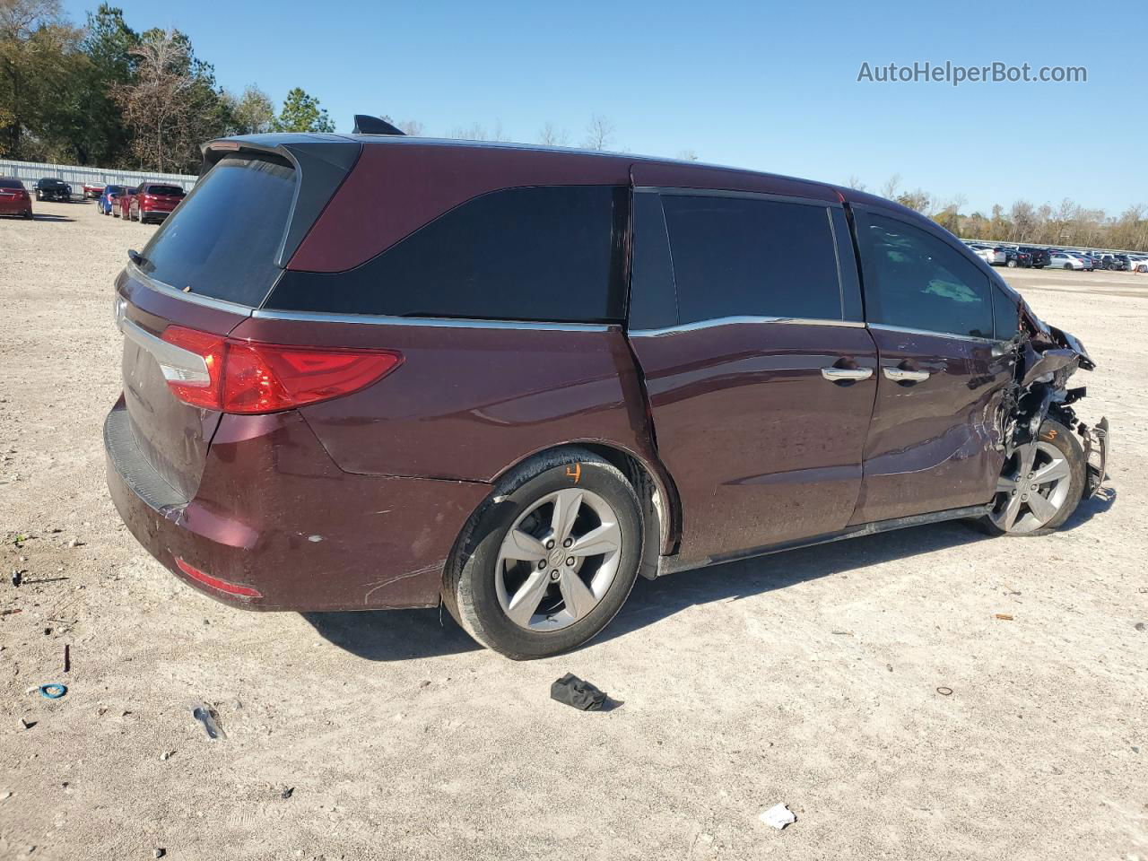 2019 Honda Odyssey Exl Burgundy vin: 5FNRL6H74KB020565