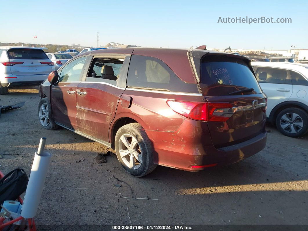 2019 Honda Odyssey Ex-l Burgundy vin: 5FNRL6H74KB024258