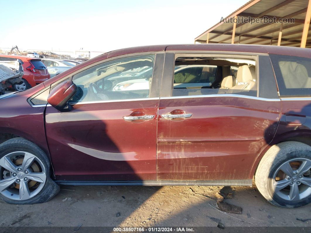 2019 Honda Odyssey Ex-l Burgundy vin: 5FNRL6H74KB024258