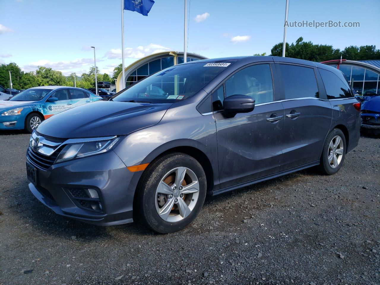 2019 Honda Odyssey Exl Gray vin: 5FNRL6H74KB025670