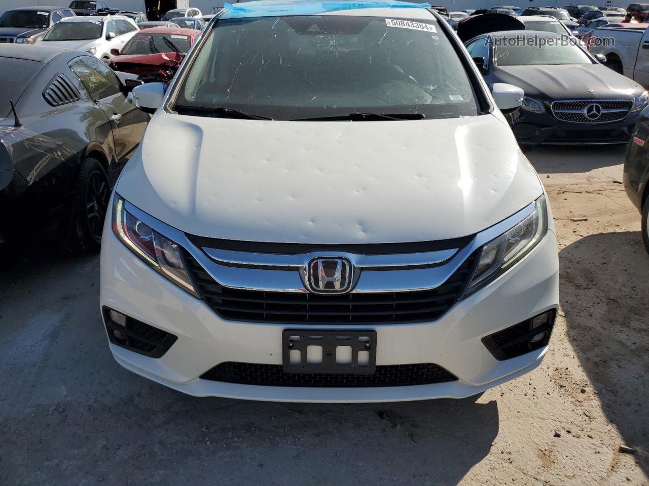 2019 Honda Odyssey Exl White vin: 5FNRL6H74KB031033