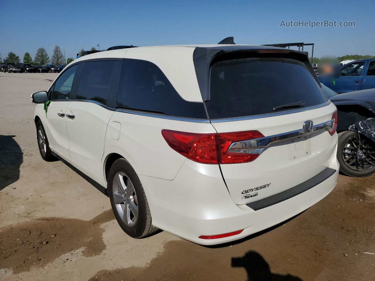 2019 Honda Odyssey Exl White vin: 5FNRL6H74KB031033