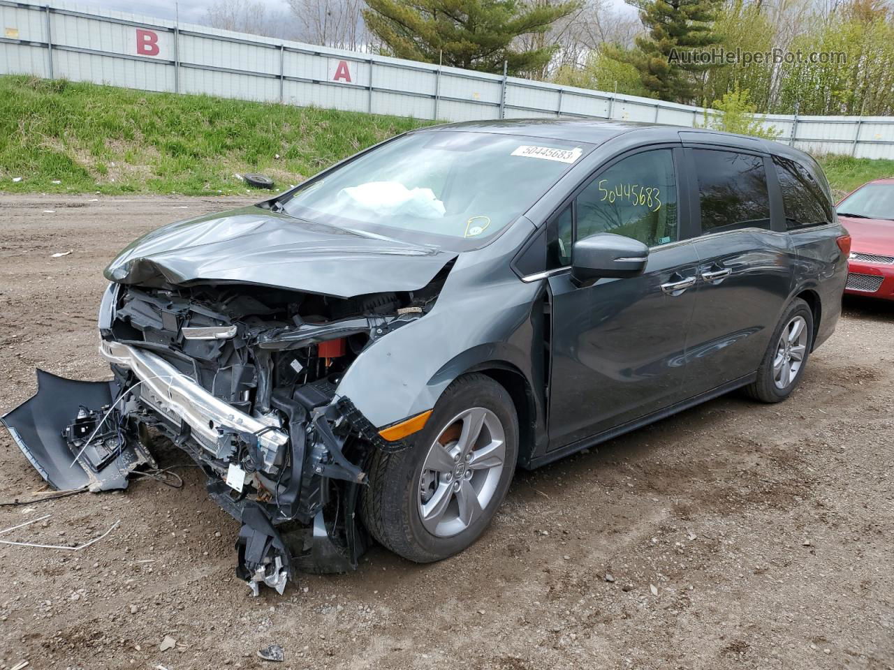 2019 Honda Odyssey Exl Gray vin: 5FNRL6H74KB088946