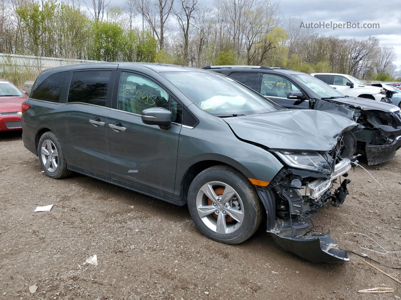 2019 Honda Odyssey Exl Gray vin: 5FNRL6H74KB088946