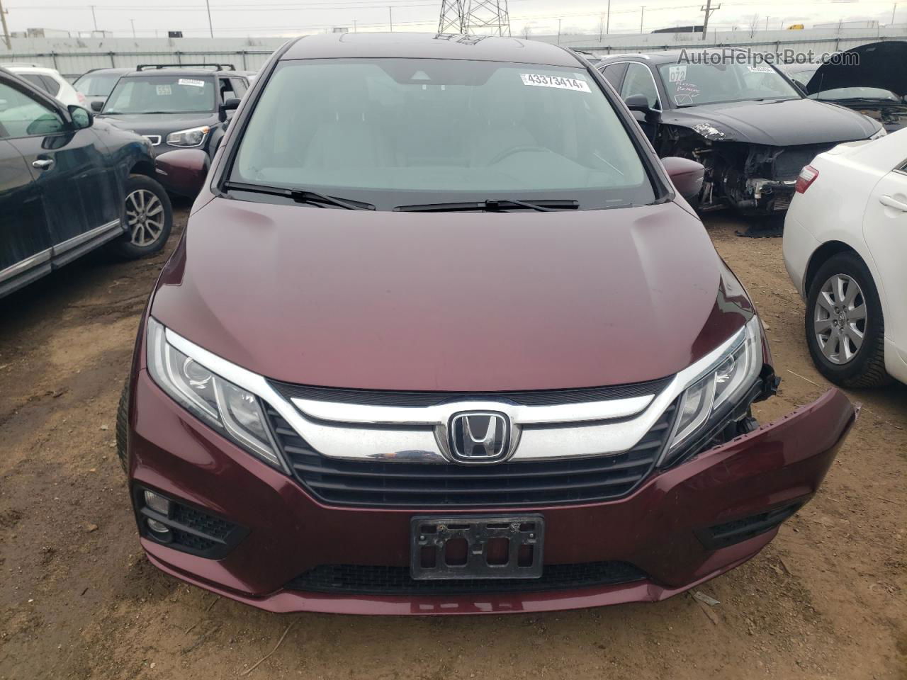 2019 Honda Odyssey Exl Maroon vin: 5FNRL6H74KB123128