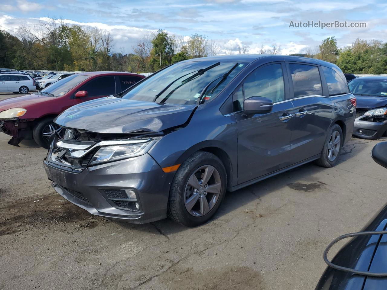 2020 Honda Odyssey Exl Gray vin: 5FNRL6H74LB025248