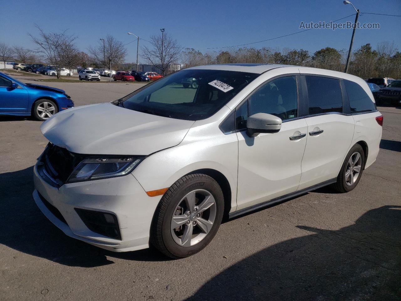 2020 Honda Odyssey Exl White vin: 5FNRL6H74LB028747