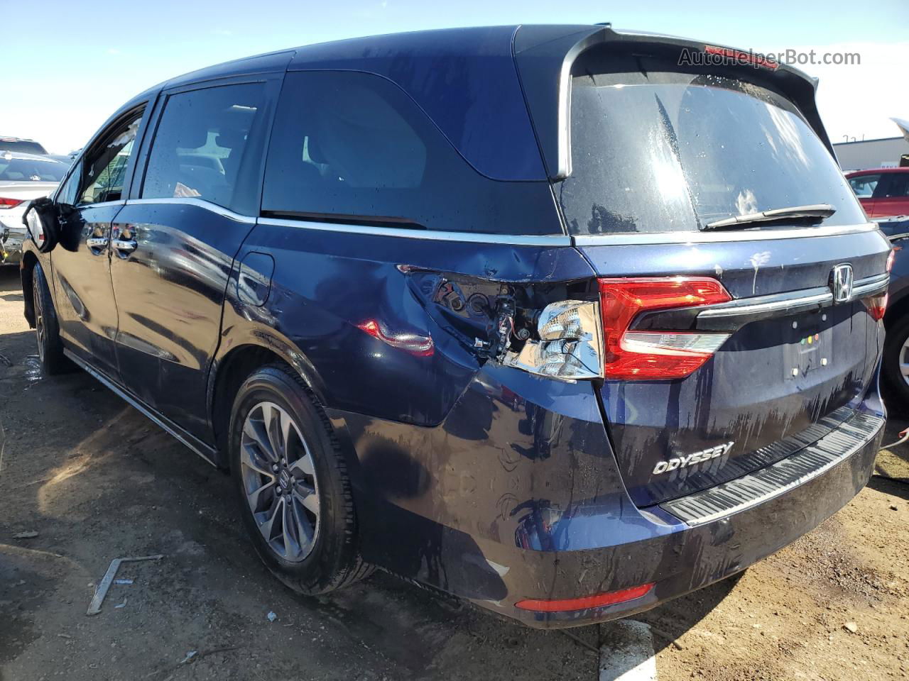 2021 Honda Odyssey Exl Синий vin: 5FNRL6H74MB011674