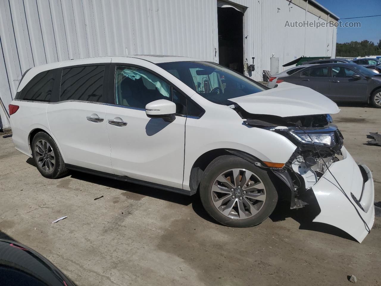 2021 Honda Odyssey Exl White vin: 5FNRL6H74MB035165