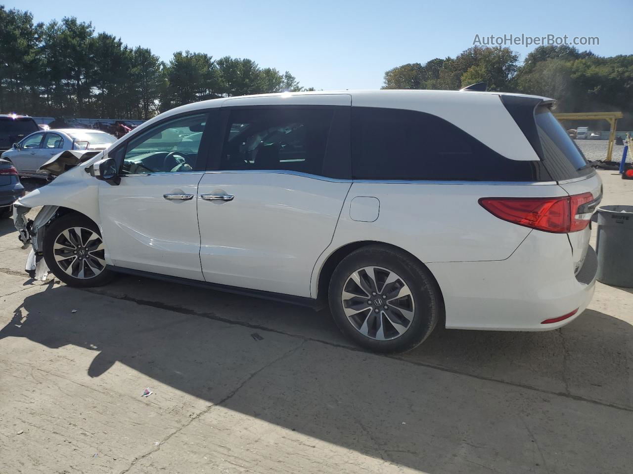 2021 Honda Odyssey Exl White vin: 5FNRL6H74MB035165