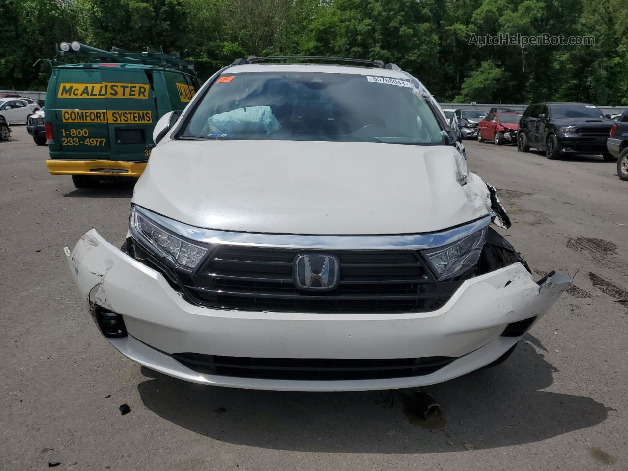 2021 Honda Odyssey Exl White vin: 5FNRL6H74MB035974