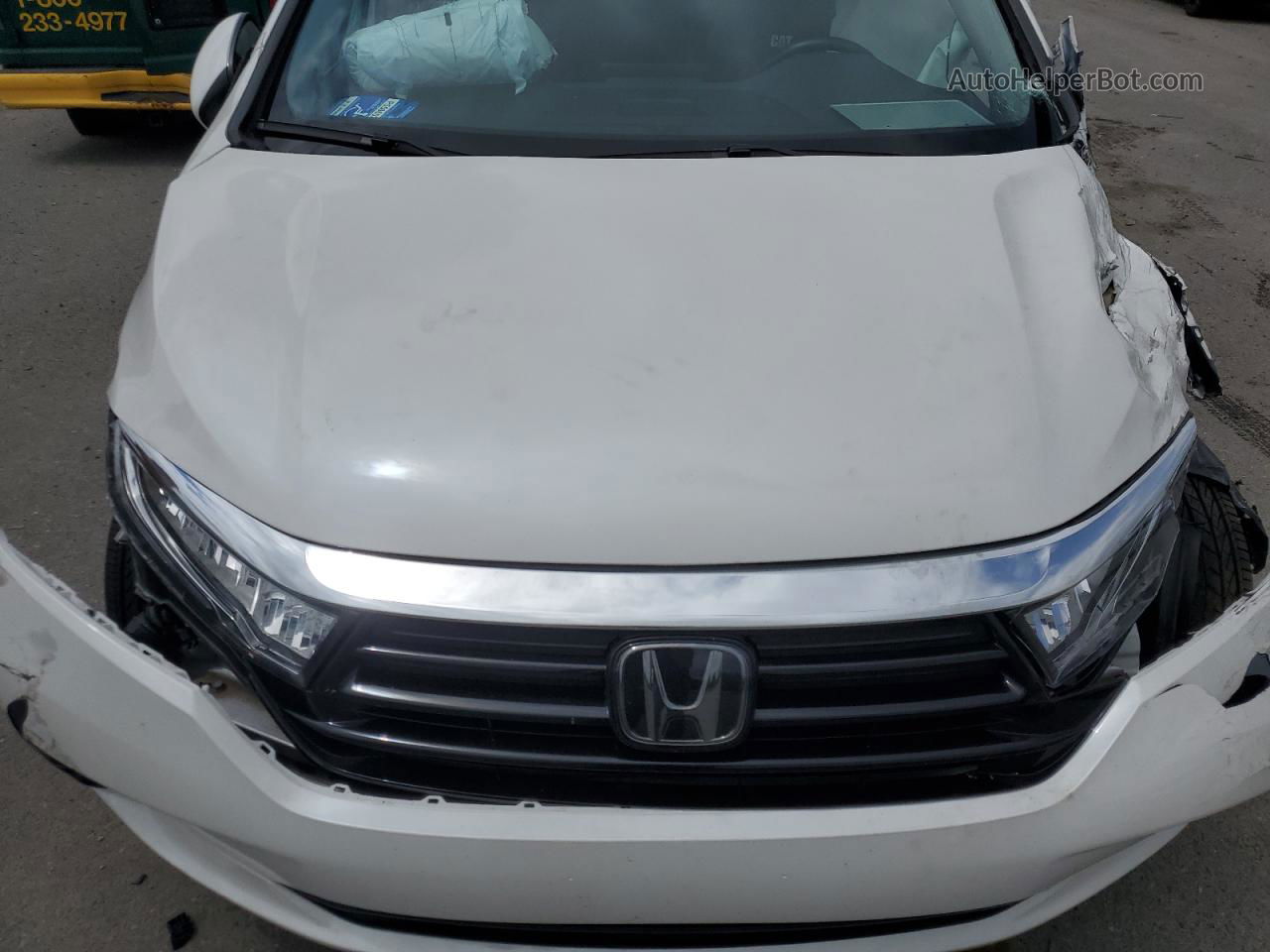 2021 Honda Odyssey Exl White vin: 5FNRL6H74MB035974