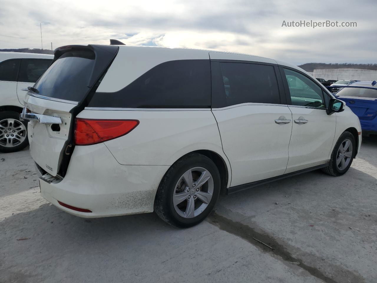 2019 Honda Odyssey Exl White vin: 5FNRL6H75KB061271