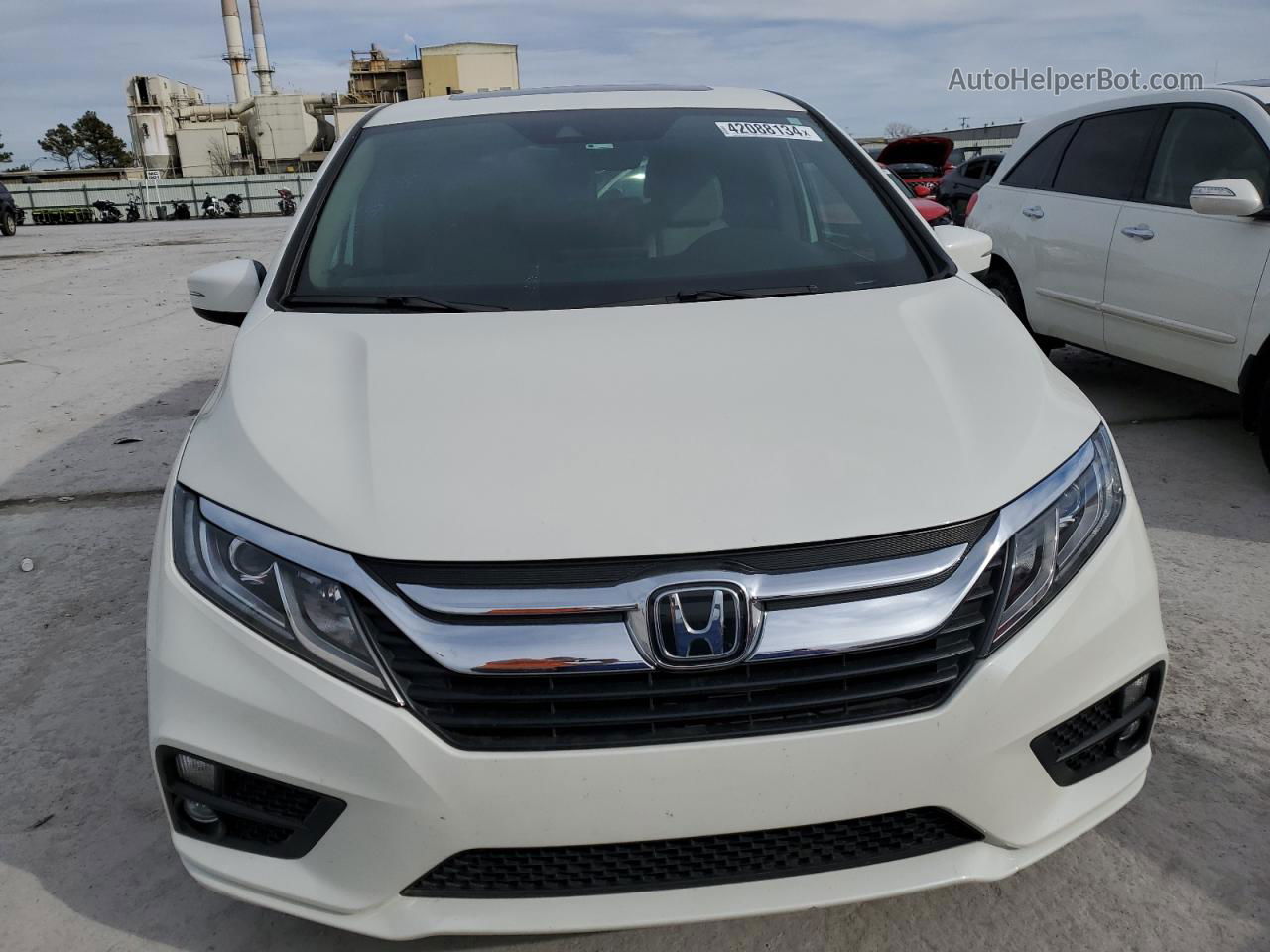 2019 Honda Odyssey Exl White vin: 5FNRL6H75KB061271